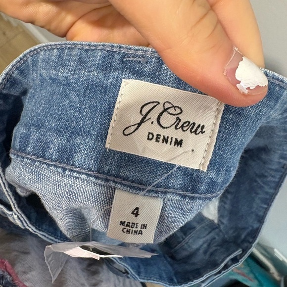 J CREW DENIM BOW TIE UP SHORTS - Picture 5 of 6